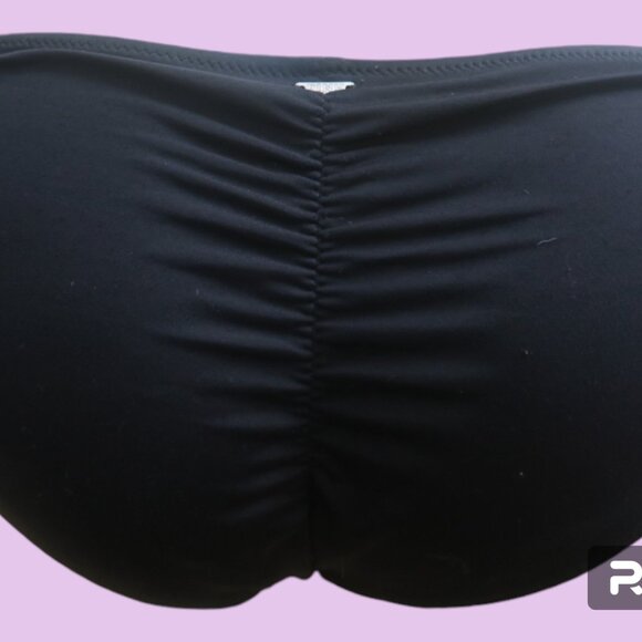 PINK Victoria's Secret plain basic swim bottoms in black/pink size medium. - Picture 4 of 7